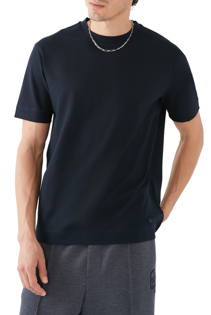 EA Logo Jacquard Jersey T-Shirt